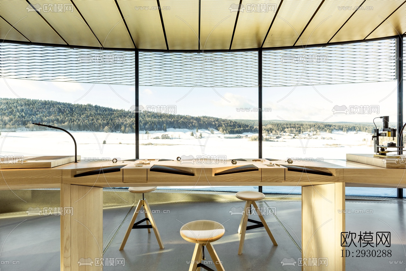 现代展览展厅效果图下载（渲染图6）