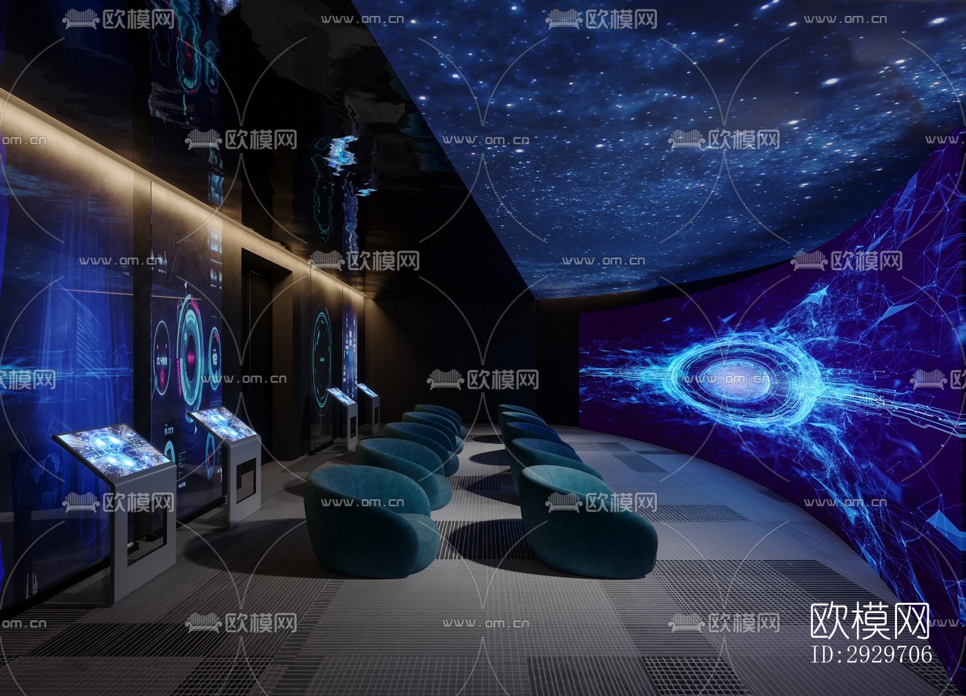 新中式美术博物馆效果图下载（渲染图4）