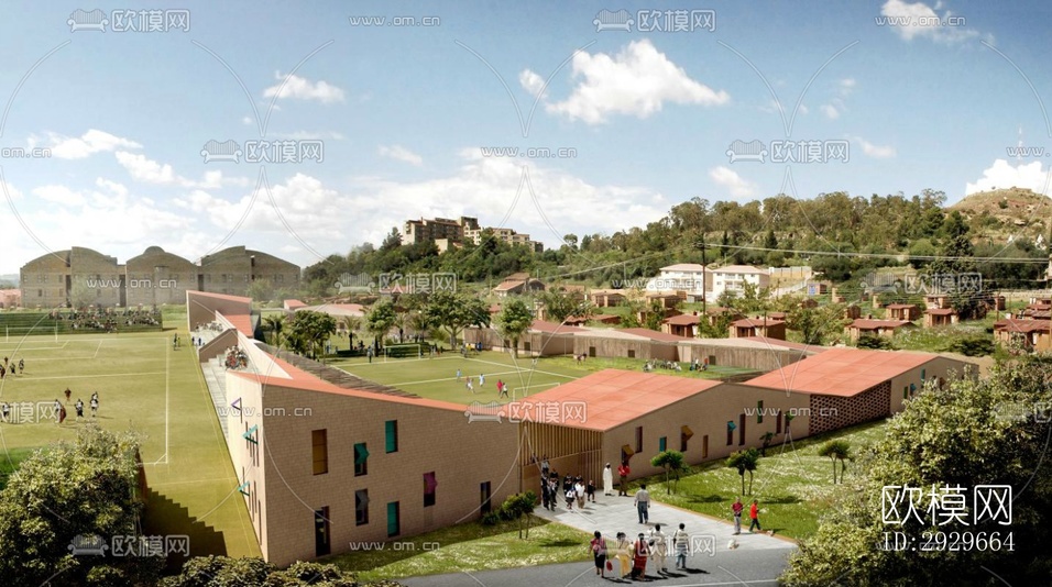 現(xiàn)代公共建筑效果圖下載(渲染圖4)
