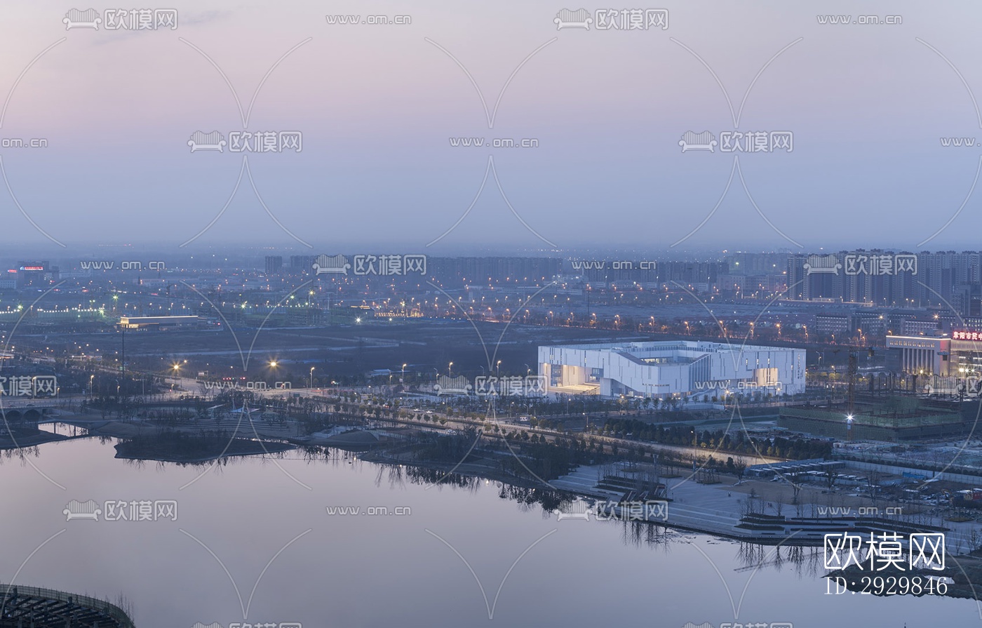 现代文体建筑效果图下载（渲染图1）