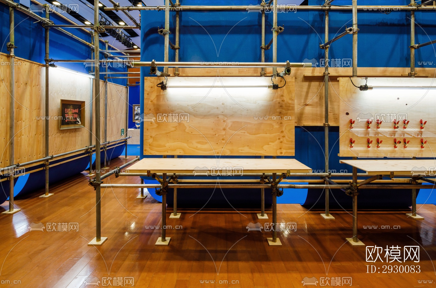 工业风展览展厅效果图下载（渲染图2）