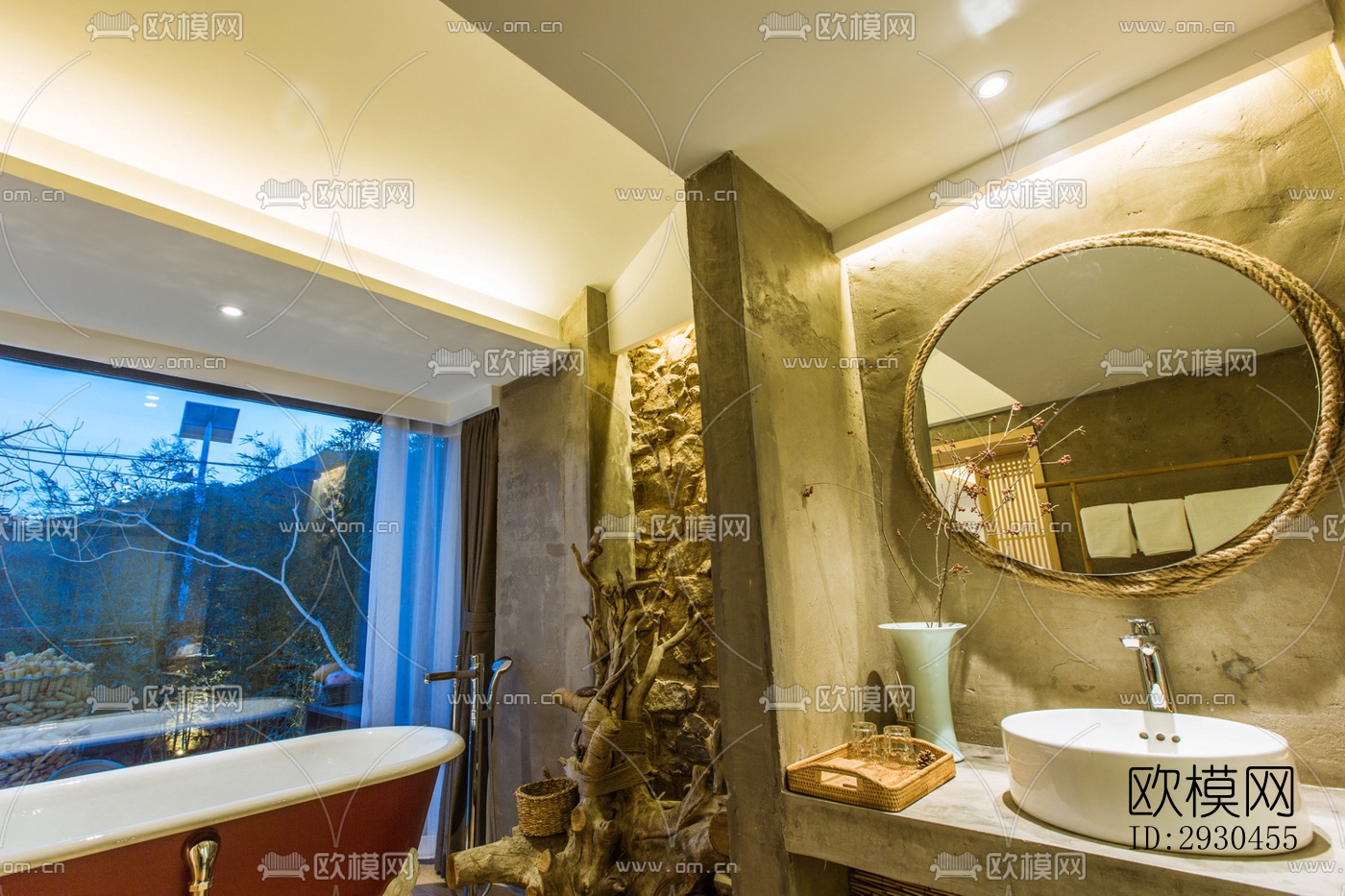 中式酒店民宿效果图下载（渲染图14）