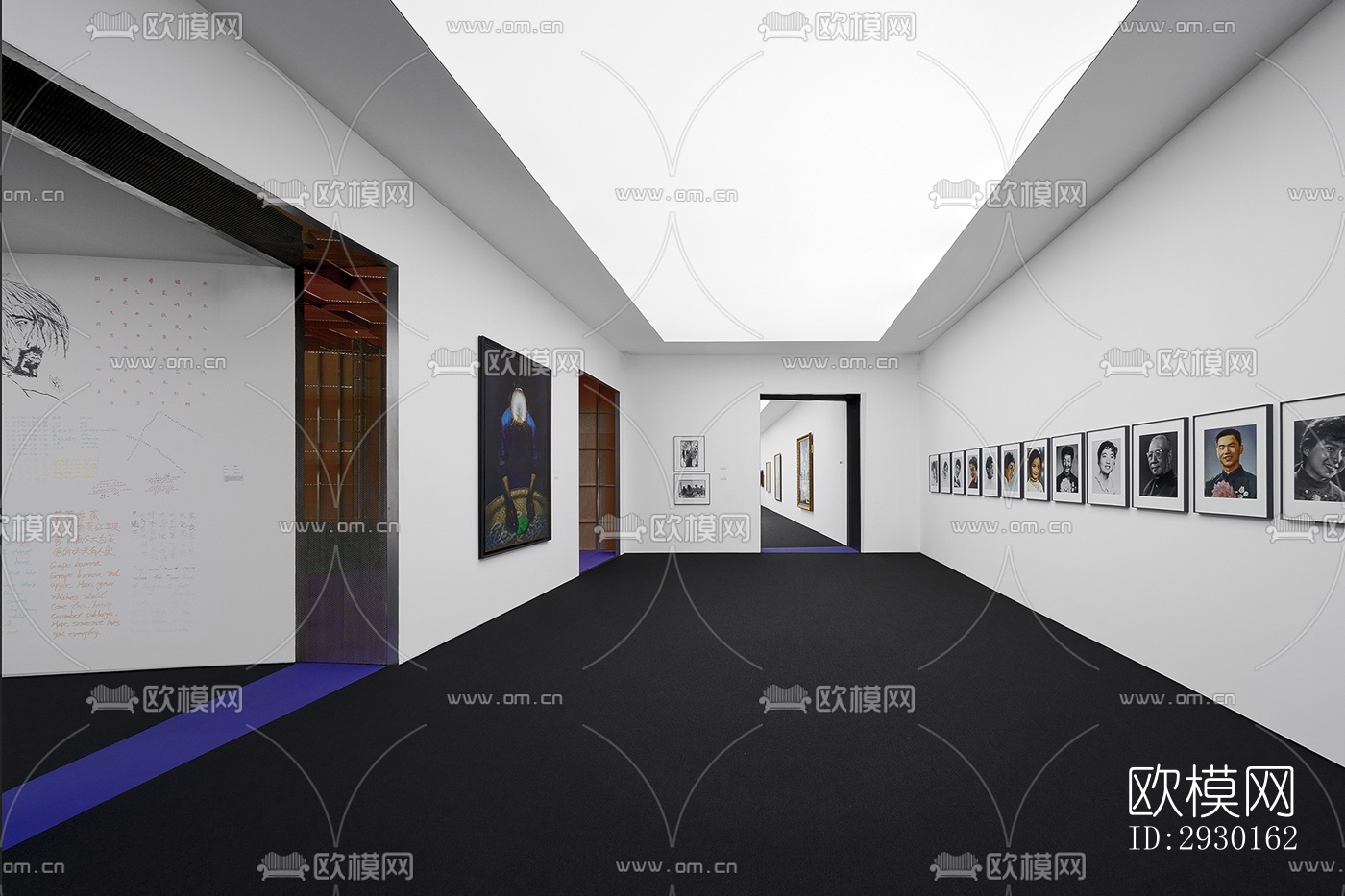 现代展览展厅效果图下载（渲染图1）