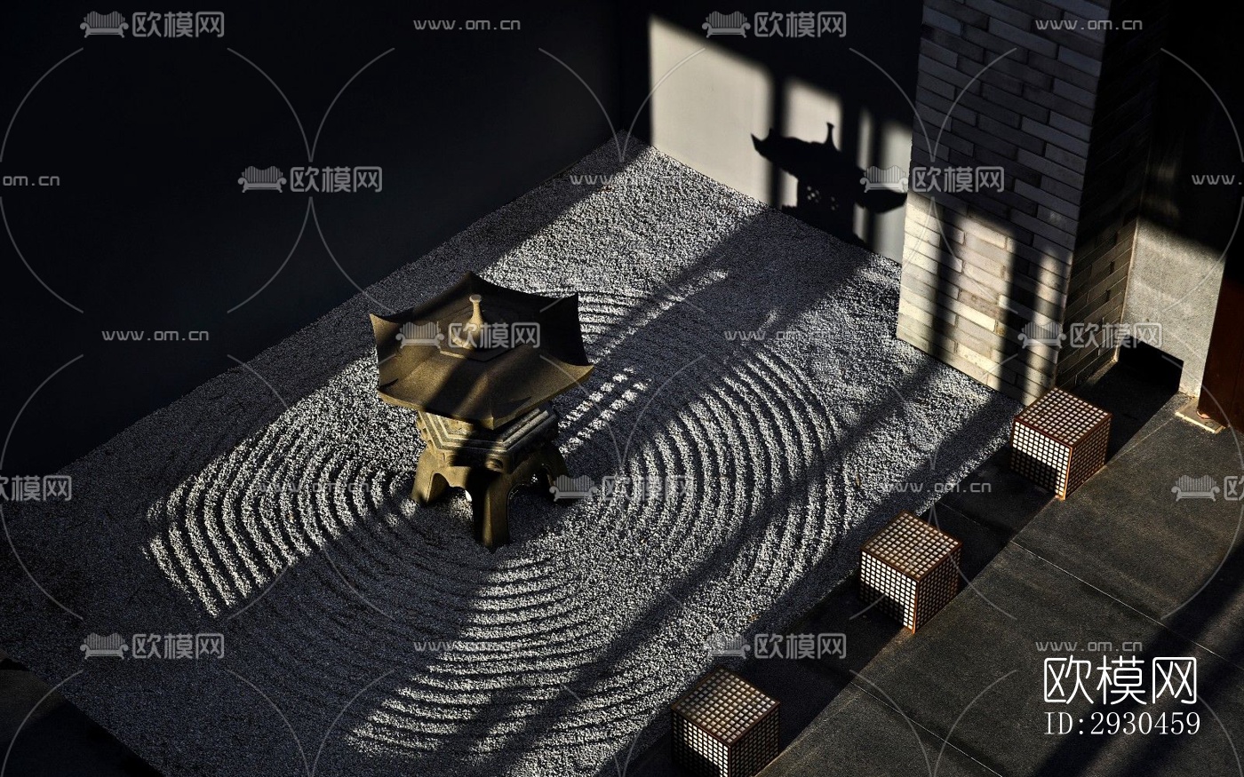 中式酒店民宿效果图下载（渲染图4）