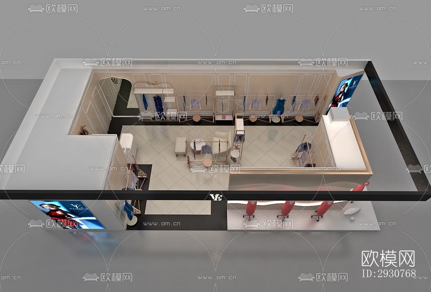 欧式零售店铺效果图下载(渲染图7)