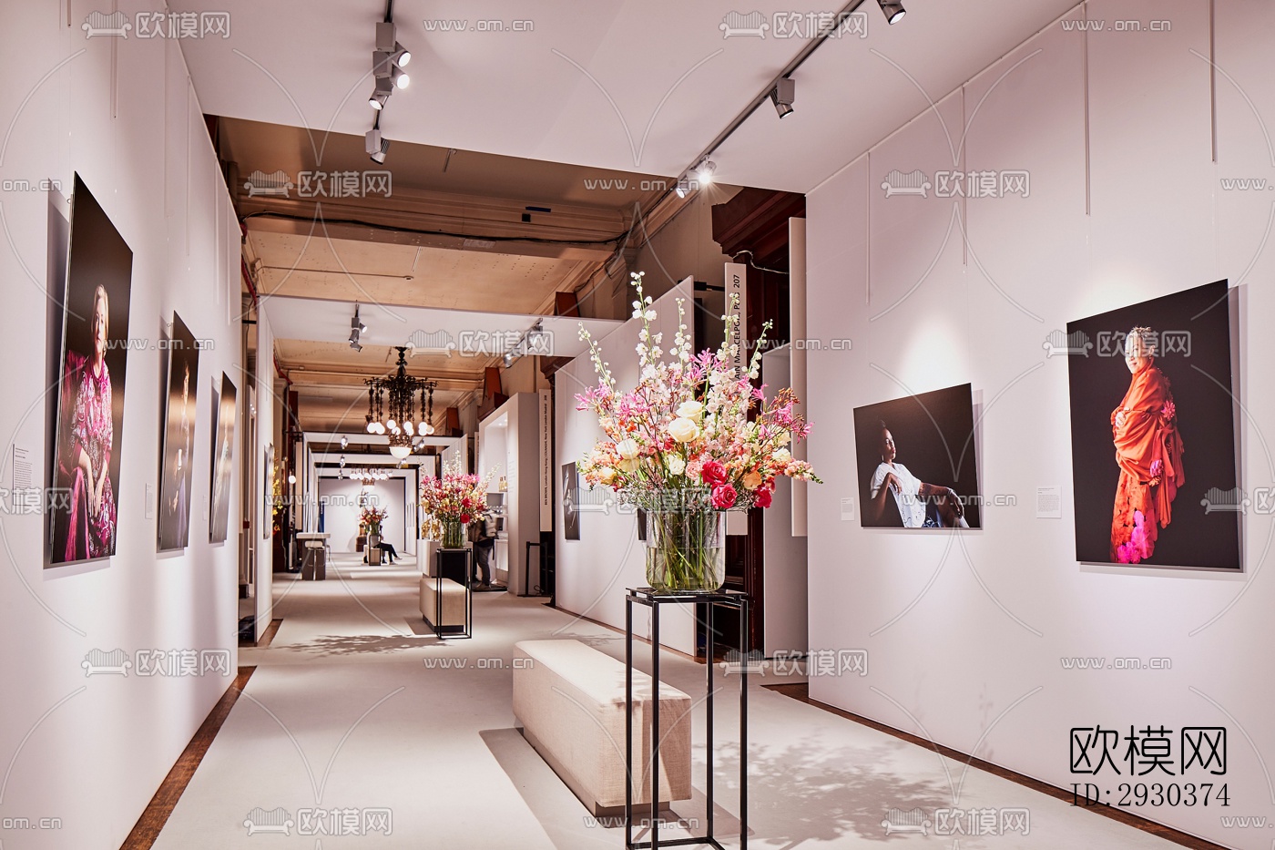 美式展览展厅效果图下载（渲染图4）