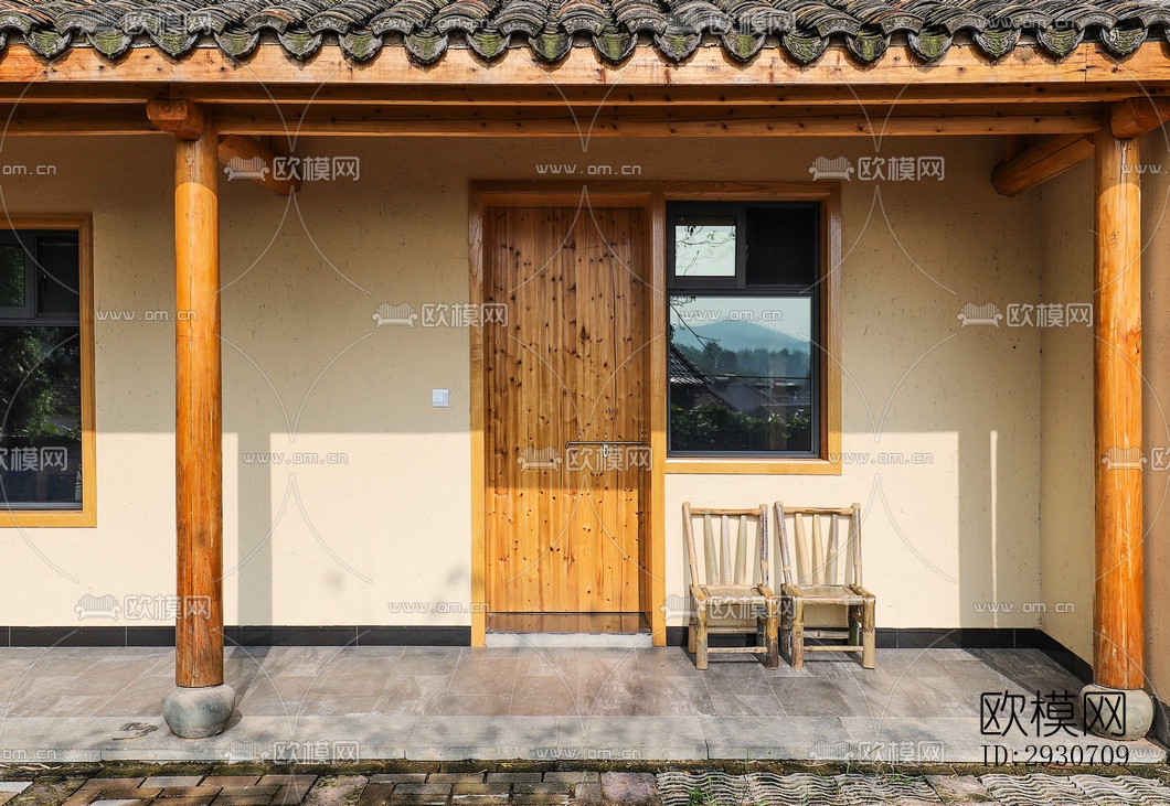 现代酒店民宿效果图下载（渲染图8）