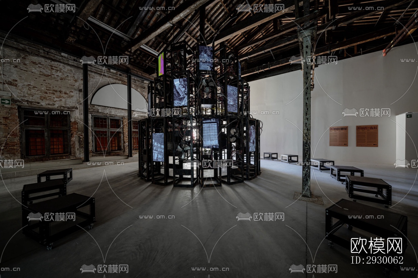 工业风展览展厅效果图下载（渲染图7）