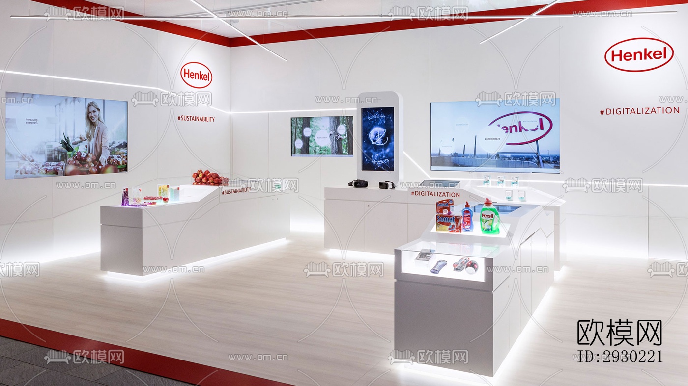 现代展览展厅效果图下载（渲染图5）