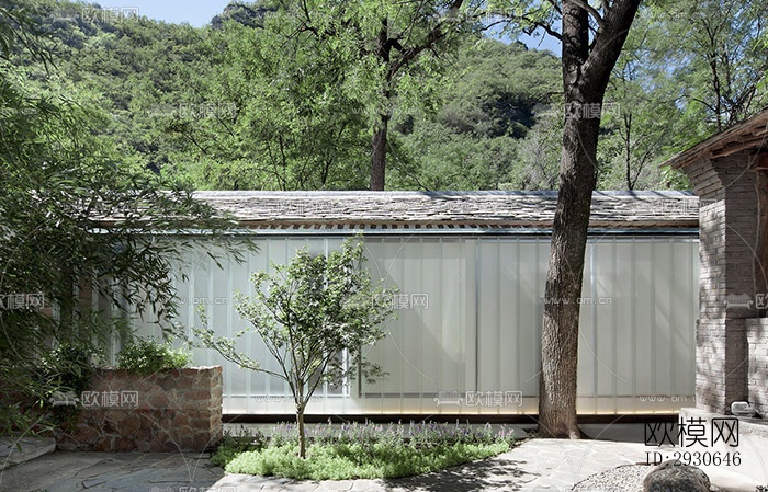 现代酒店民宿效果图下载（渲染图1）