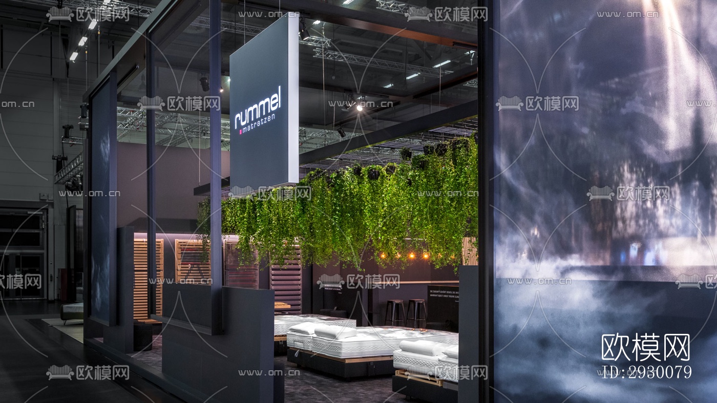 工业风展览展厅效果图下载（渲染图1）