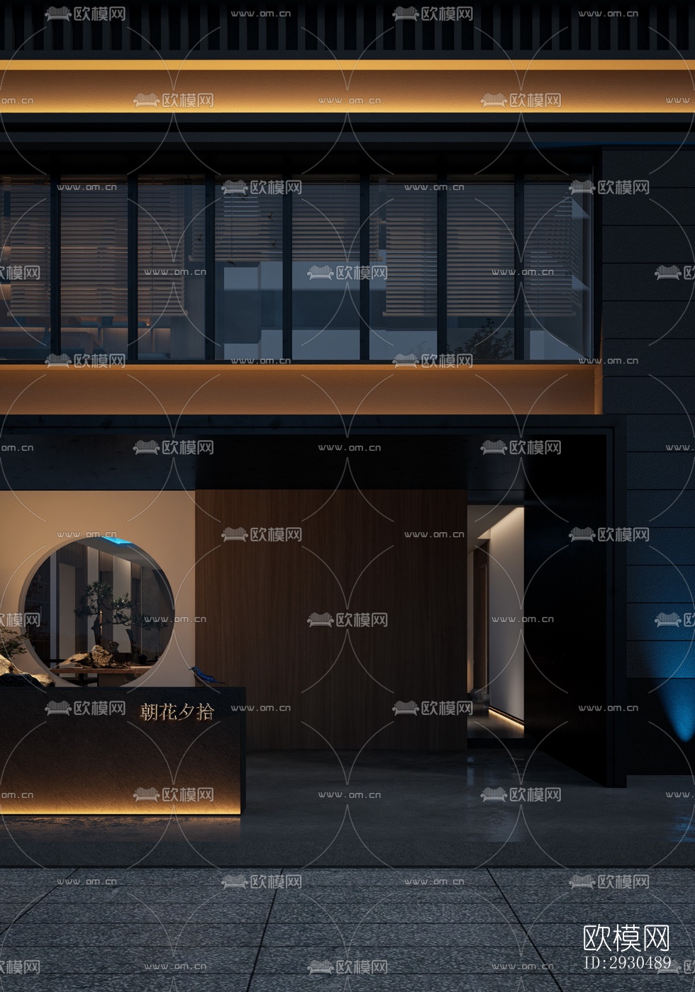 中式酒店民宿效果图下载（渲染图7）