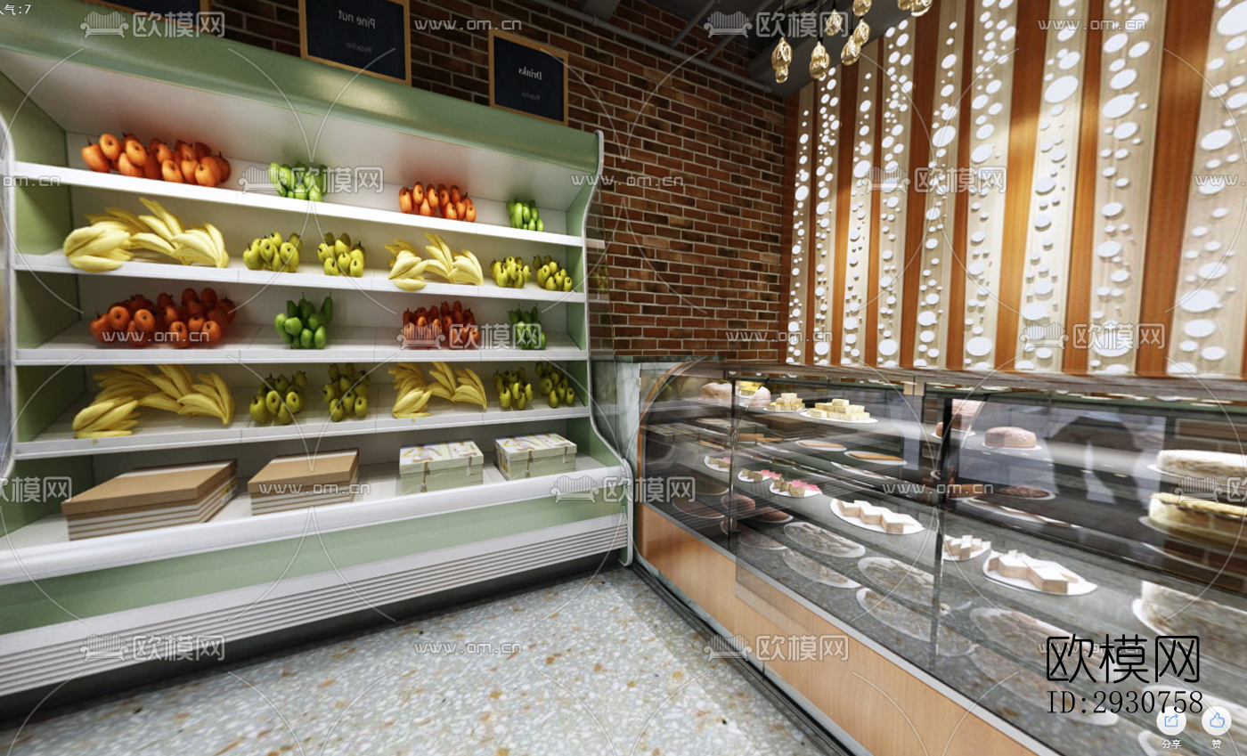 工业风零售店铺效果图下载（渲染图1）