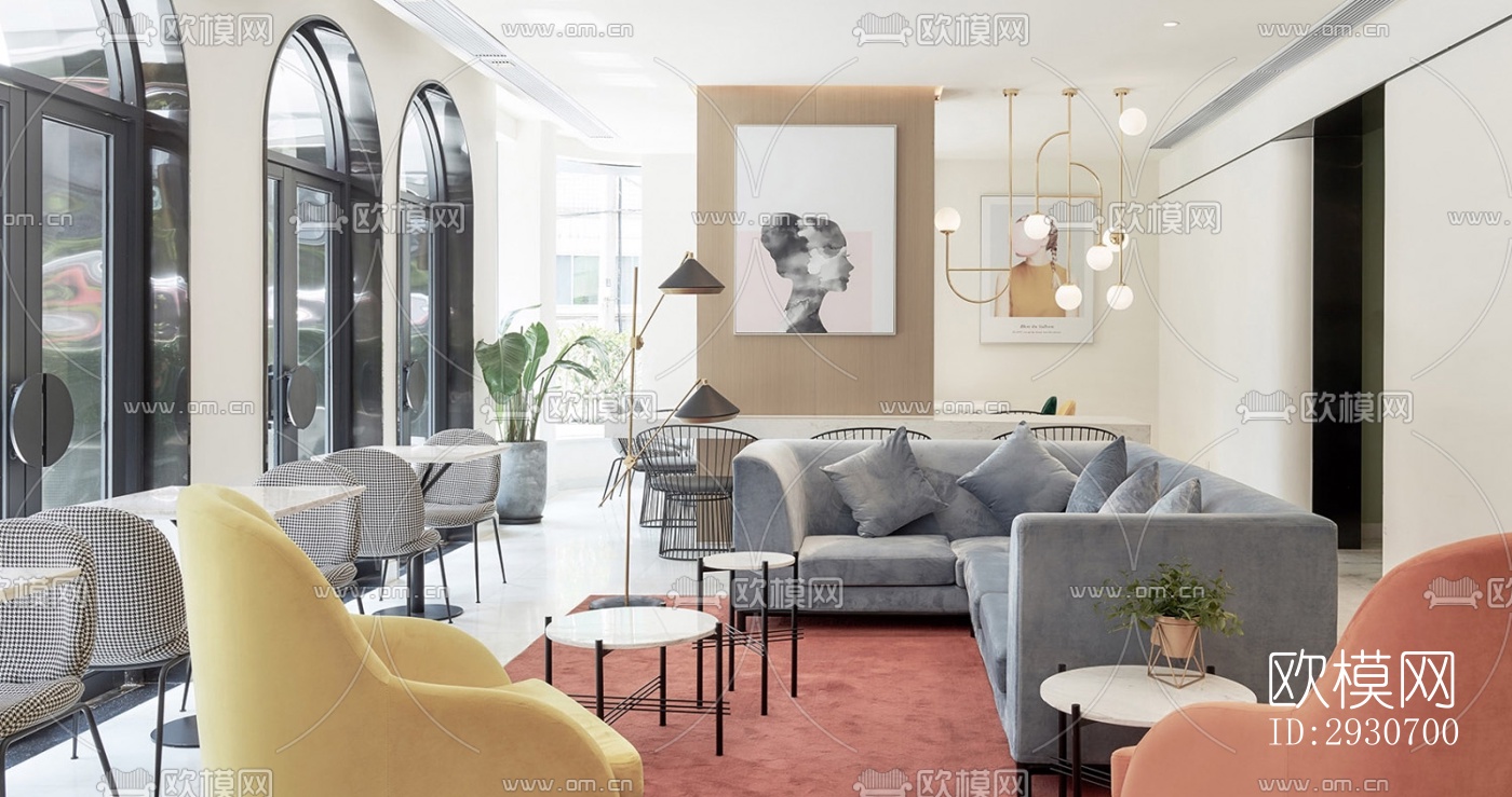 现代酒店民宿效果图下载（渲染图1）