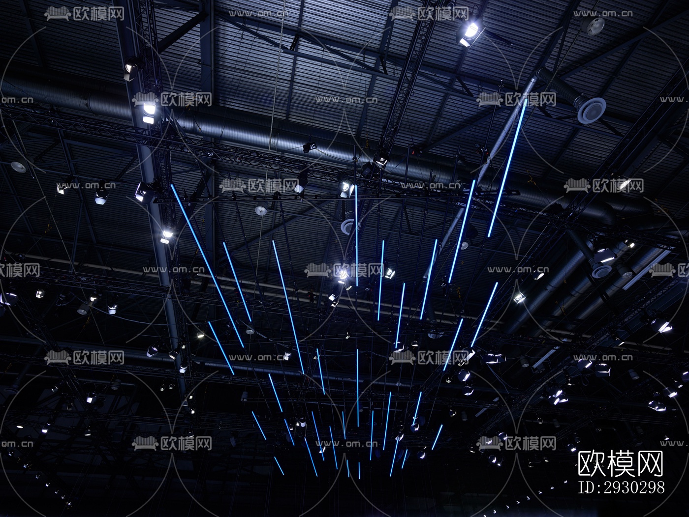 现代展览展厅效果图下载（渲染图1）