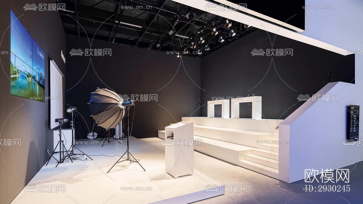 现代展览展厅效果图下载（渲染图10）