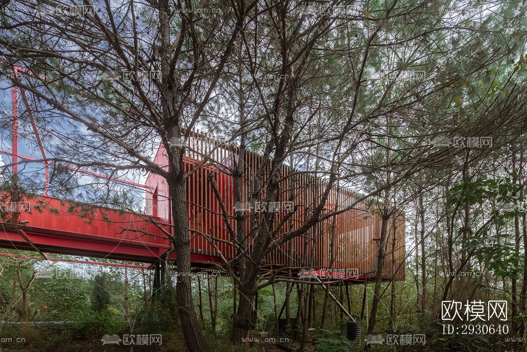 现代酒店民宿效果图下载（渲染图5）