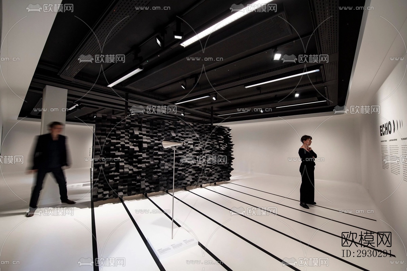 现代展览展厅效果图下载（渲染图1）