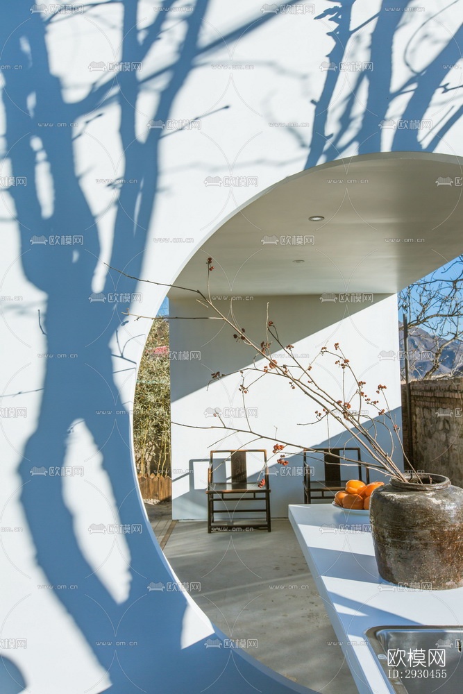 中式酒店民宿效果图下载（渲染图1）