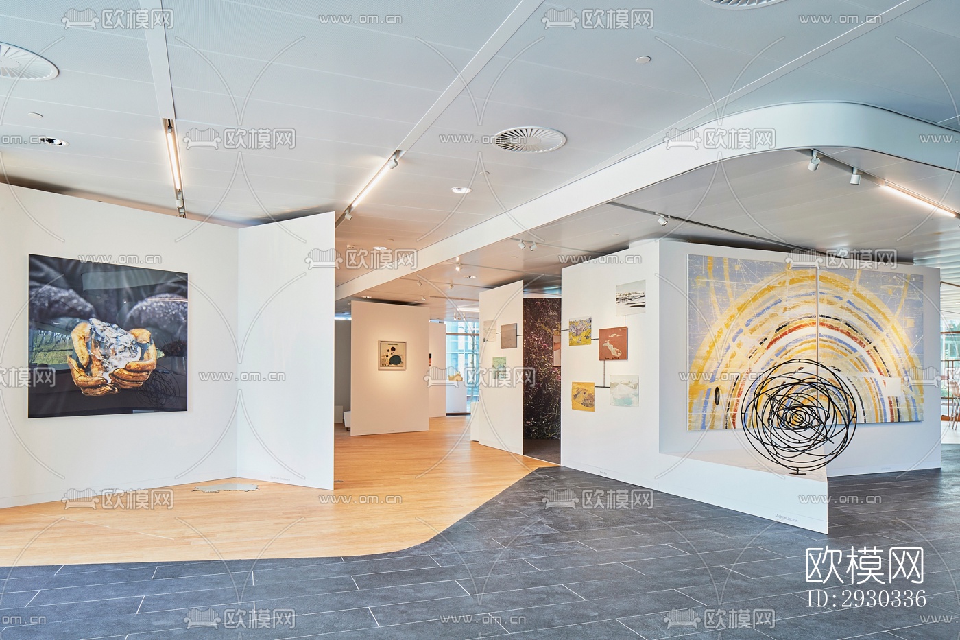 现代展览展厅效果图下载（渲染图13）