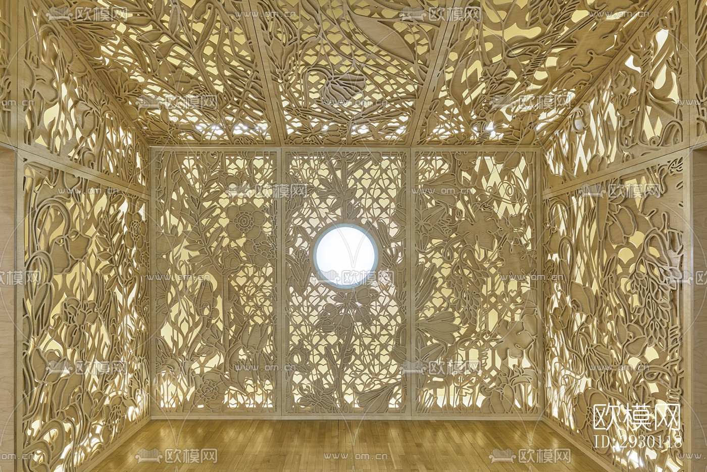 欧式展览展厅效果图下载（渲染图1）