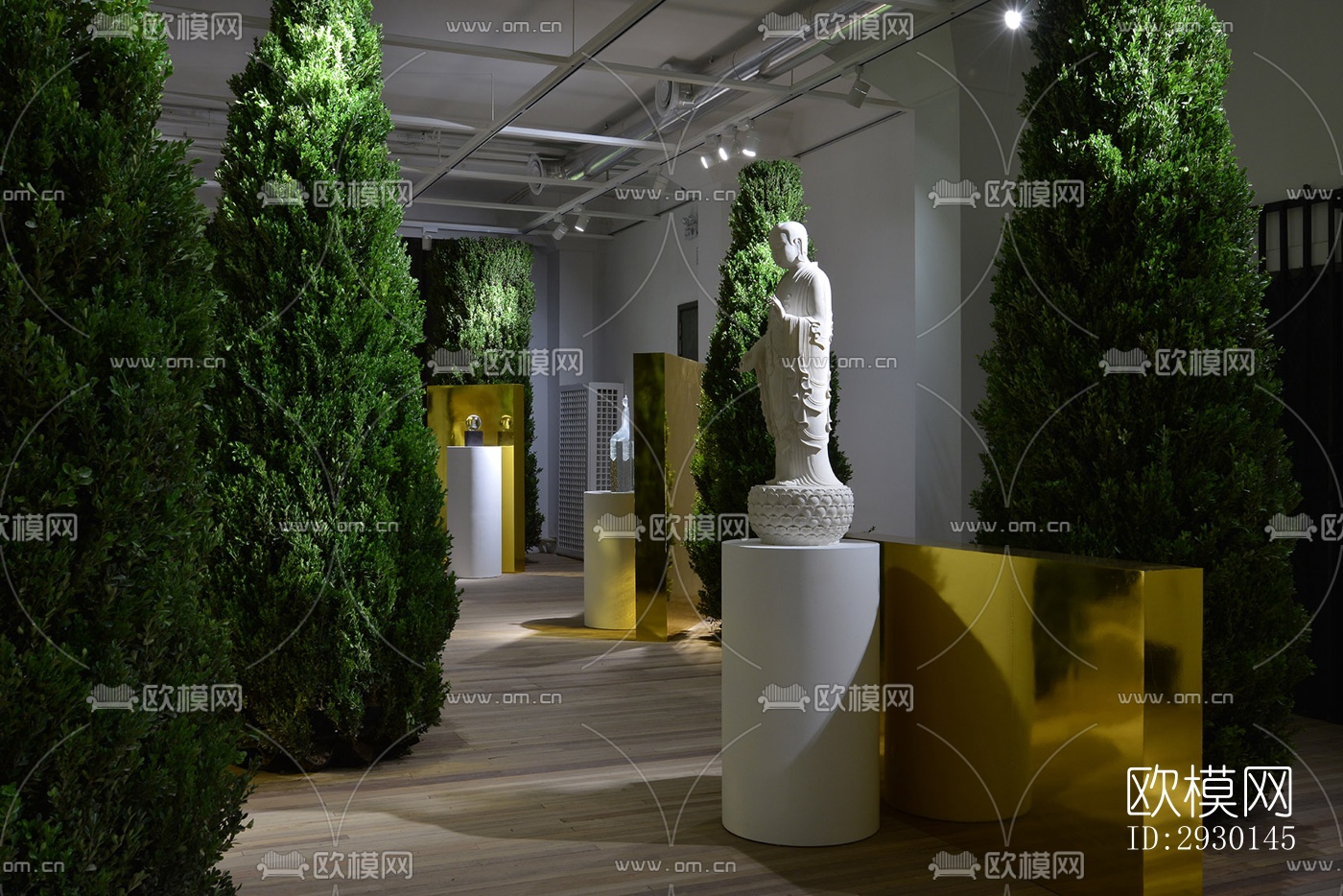 现代展览展厅效果图下载（渲染图14）