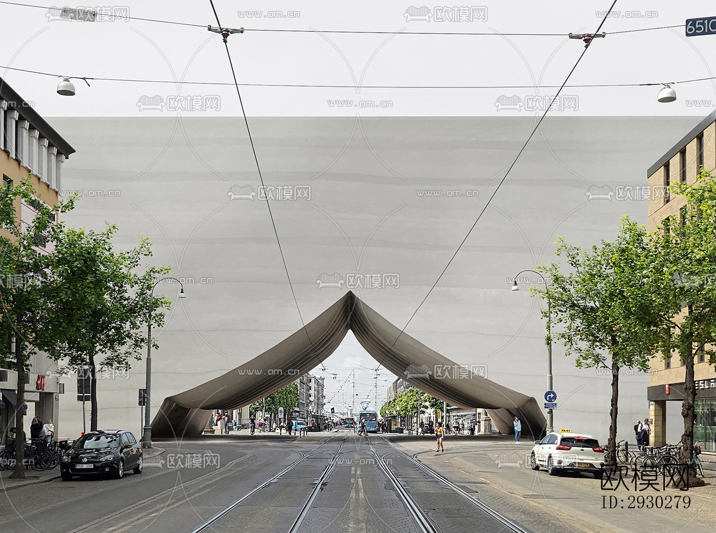 现代展览展厅效果图下载（渲染图7）