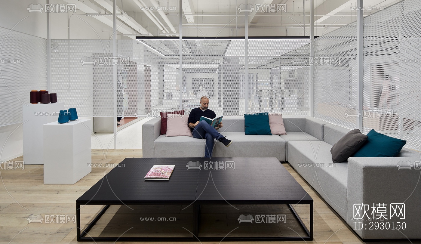 现代展览展厅效果图下载（渲染图2）