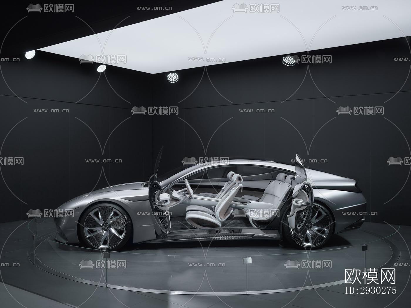 现代展览展厅效果图下载（渲染图7）