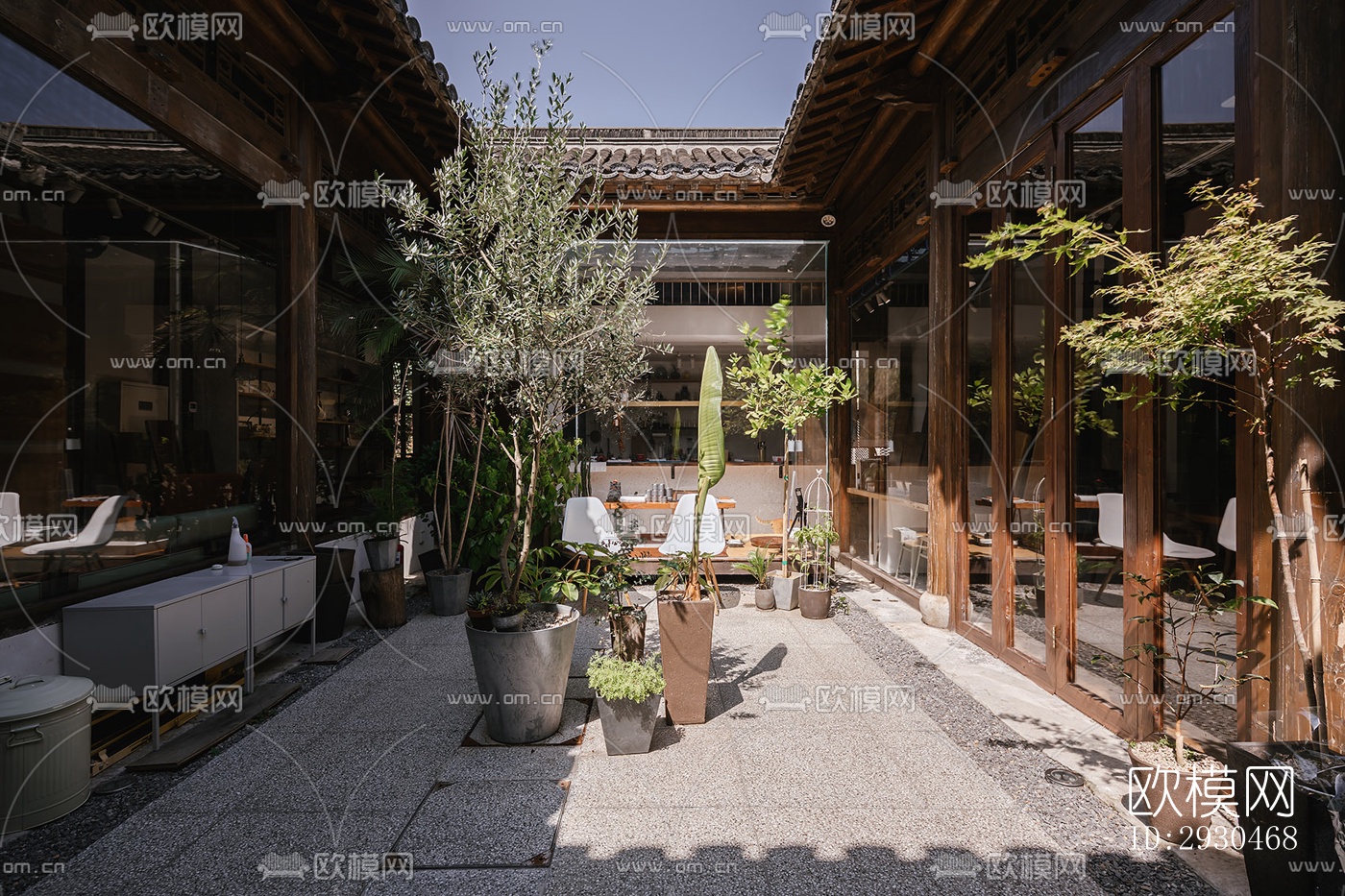 中式酒店民宿效果图下载（渲染图3）