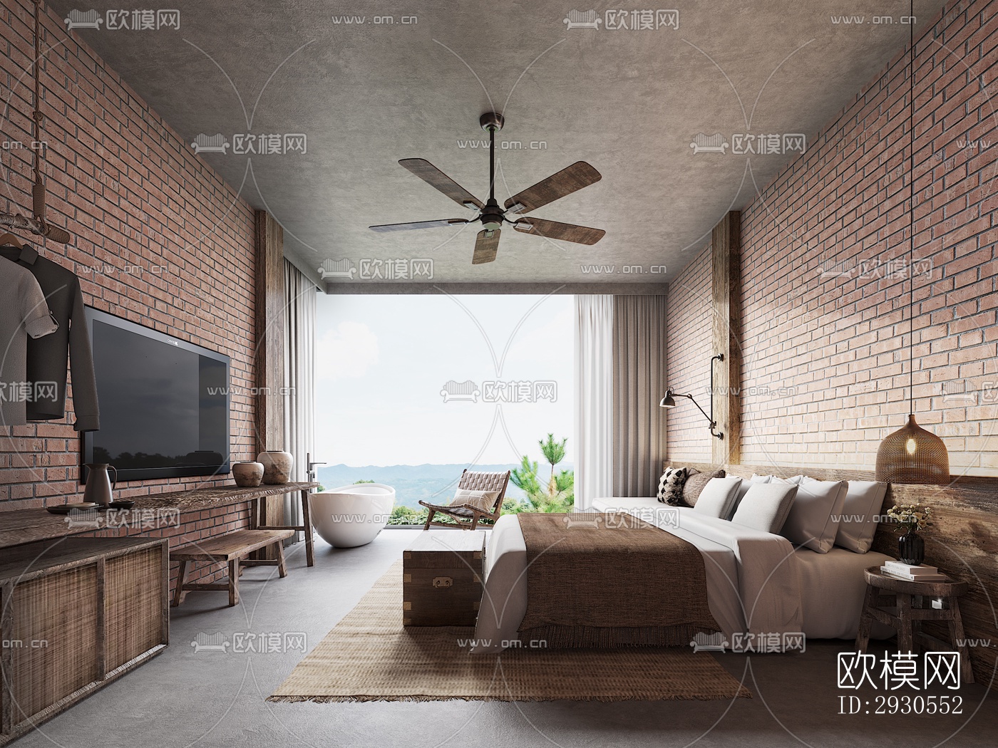 北欧酒店民宿效果图下载（渲染图2）