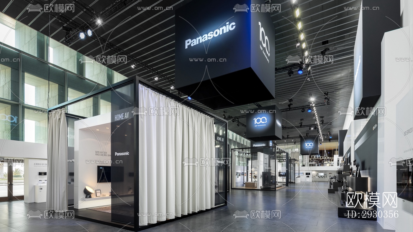 现代展览展厅效果图下载（渲染图4）