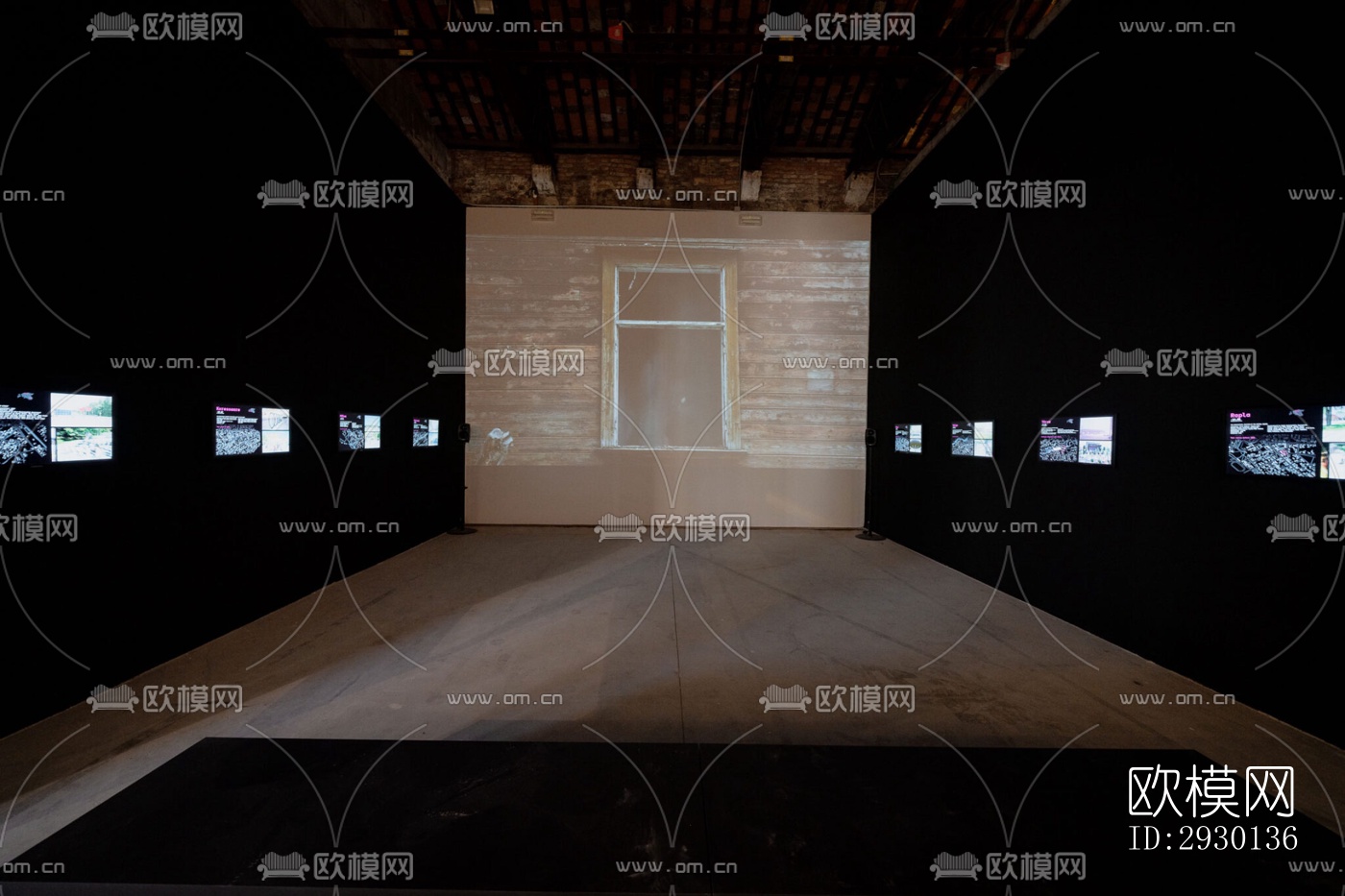 现代展览展厅效果图下载（渲染图2）