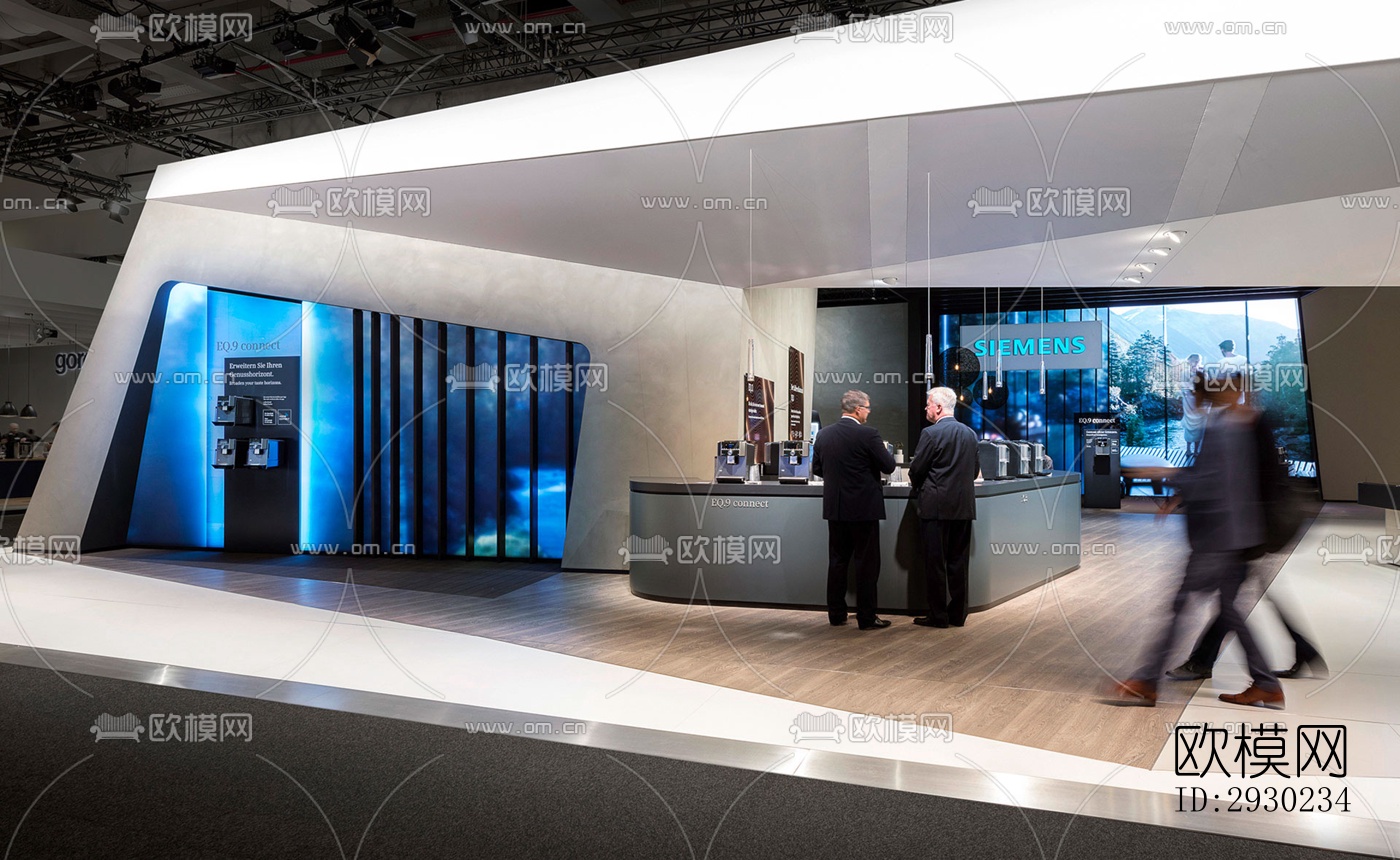 现代展览展厅效果图下载（渲染图2）