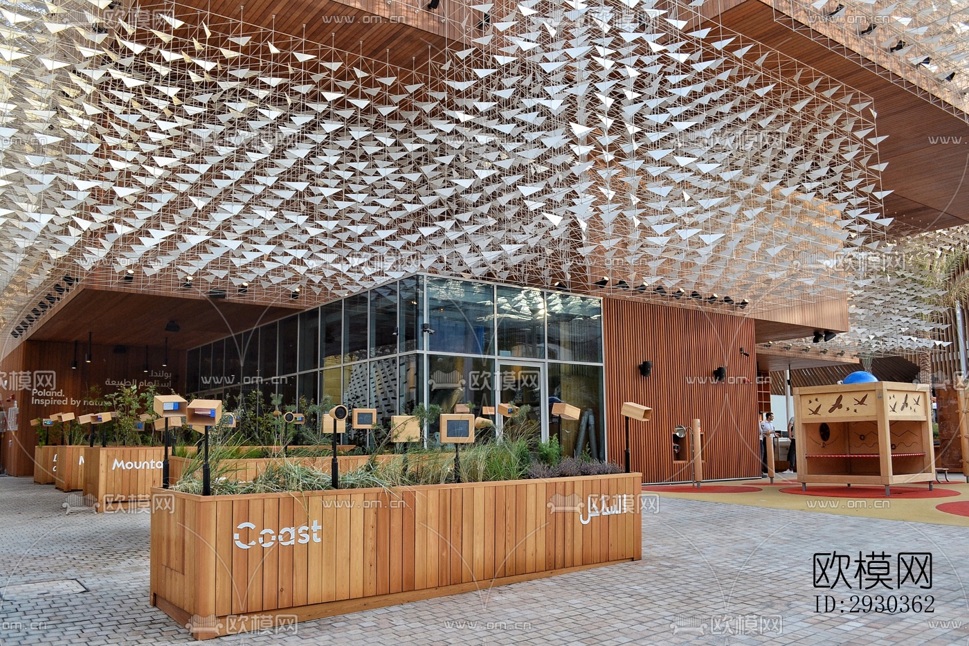 现代展览展厅效果图下载（渲染图1）