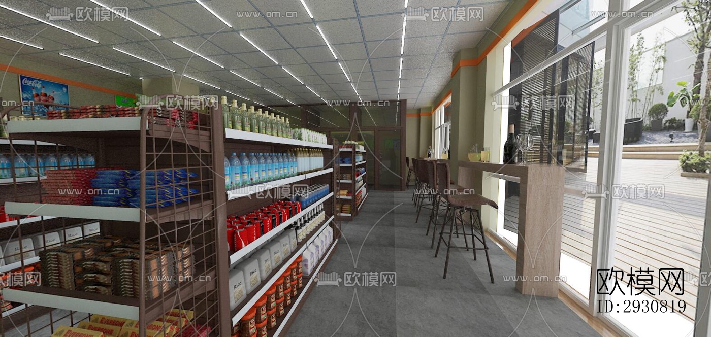 现代零售店铺效果图下载（渲染图2）