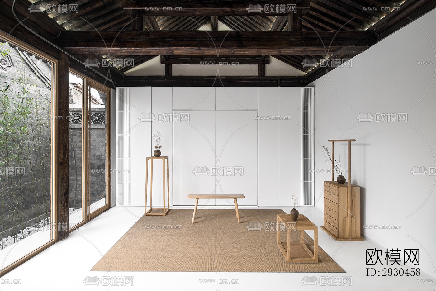 中式酒店民宿效果图下载（渲染图11）