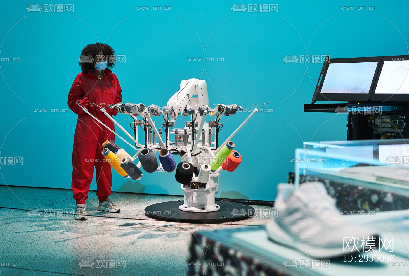 工业风展览展厅效果图下载（渲染图1）