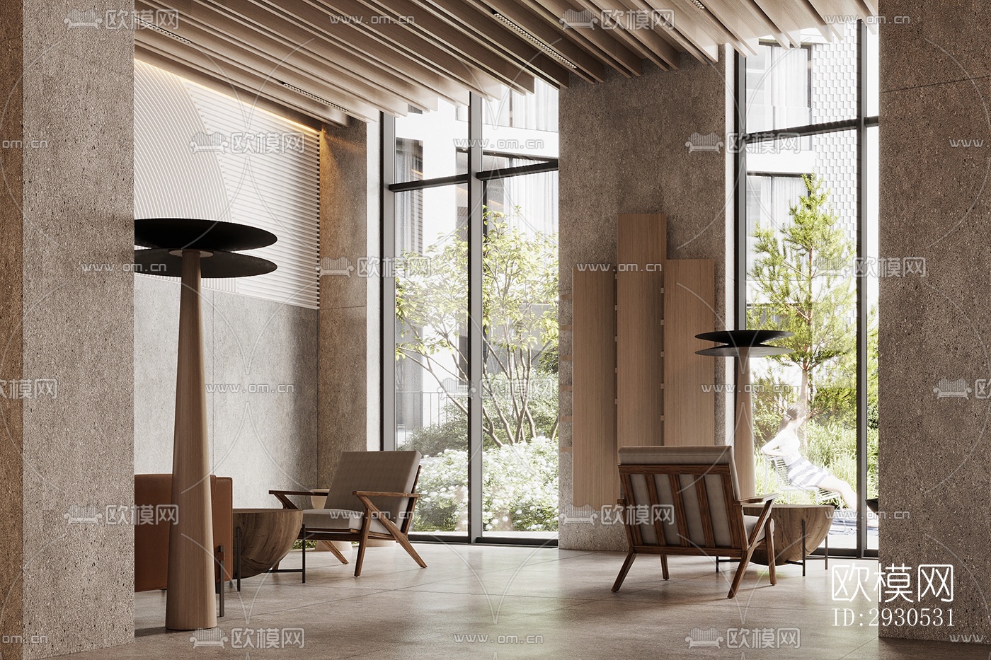 侘寂酒店民宿效果图下载（渲染图1）