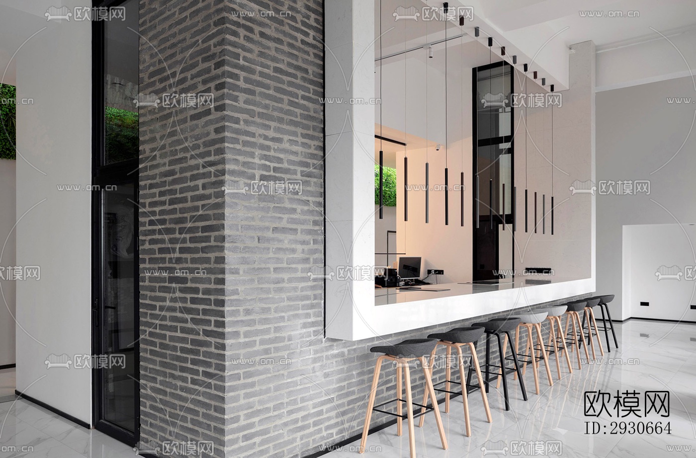 现代酒店民宿效果图下载（渲染图2）