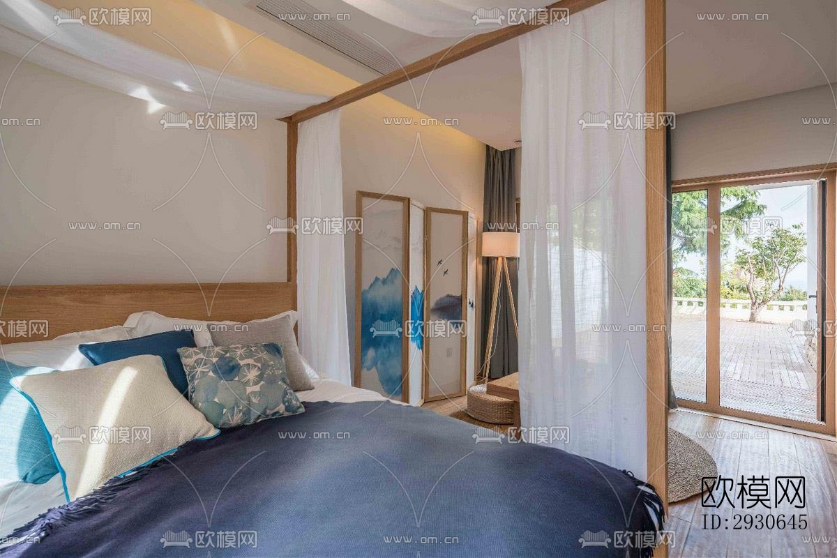 现代酒店民宿效果图下载（渲染图2）