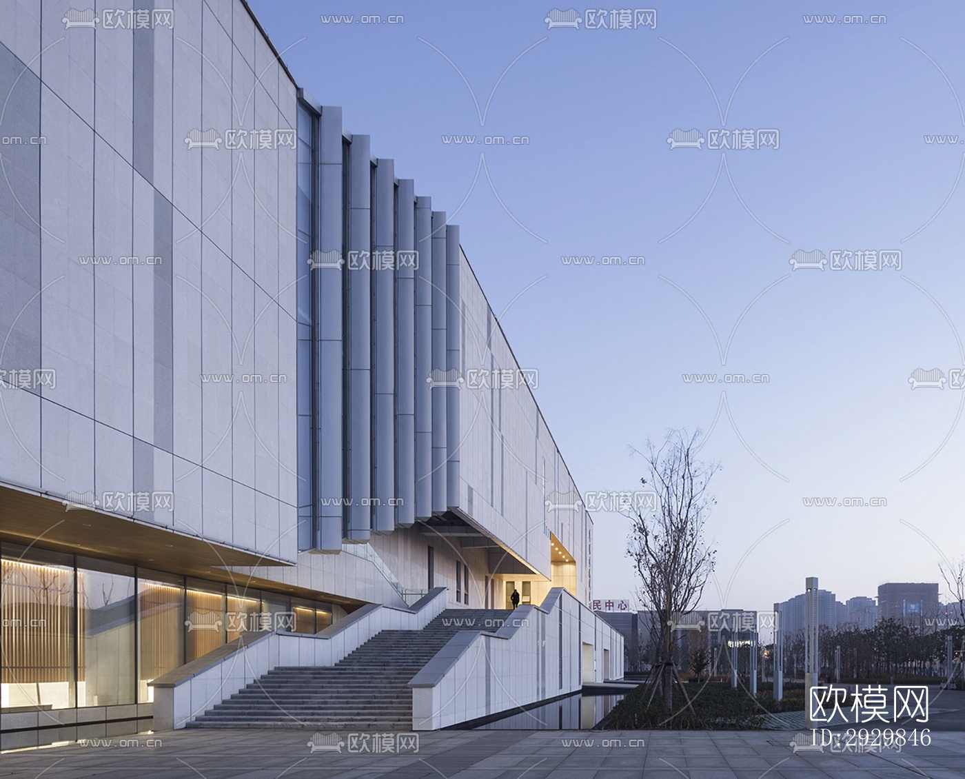 现代文体建筑效果图下载（渲染图10）