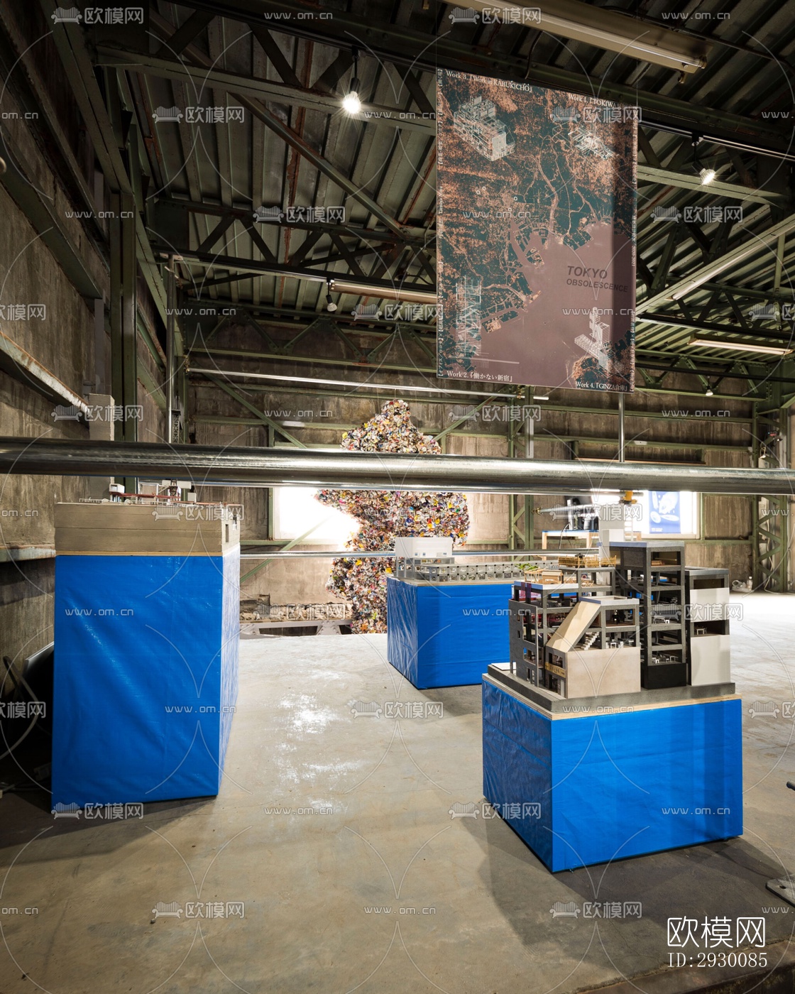 工业风展览展厅效果图下载（渲染图6）