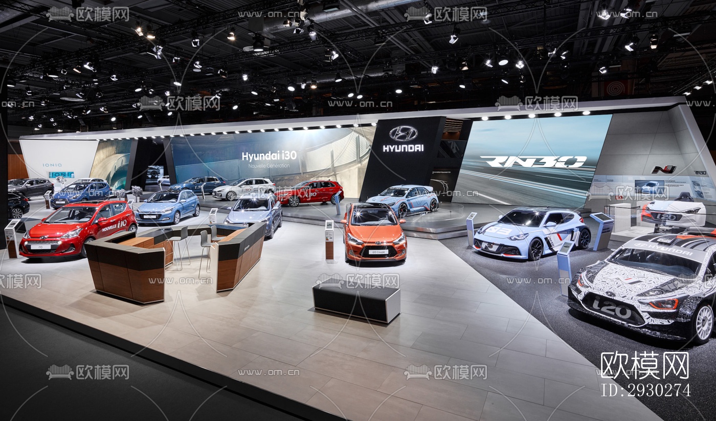 现代展览展厅效果图下载（渲染图1）