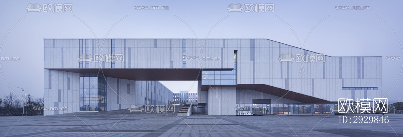 现代文体建筑效果图下载（渲染图12）