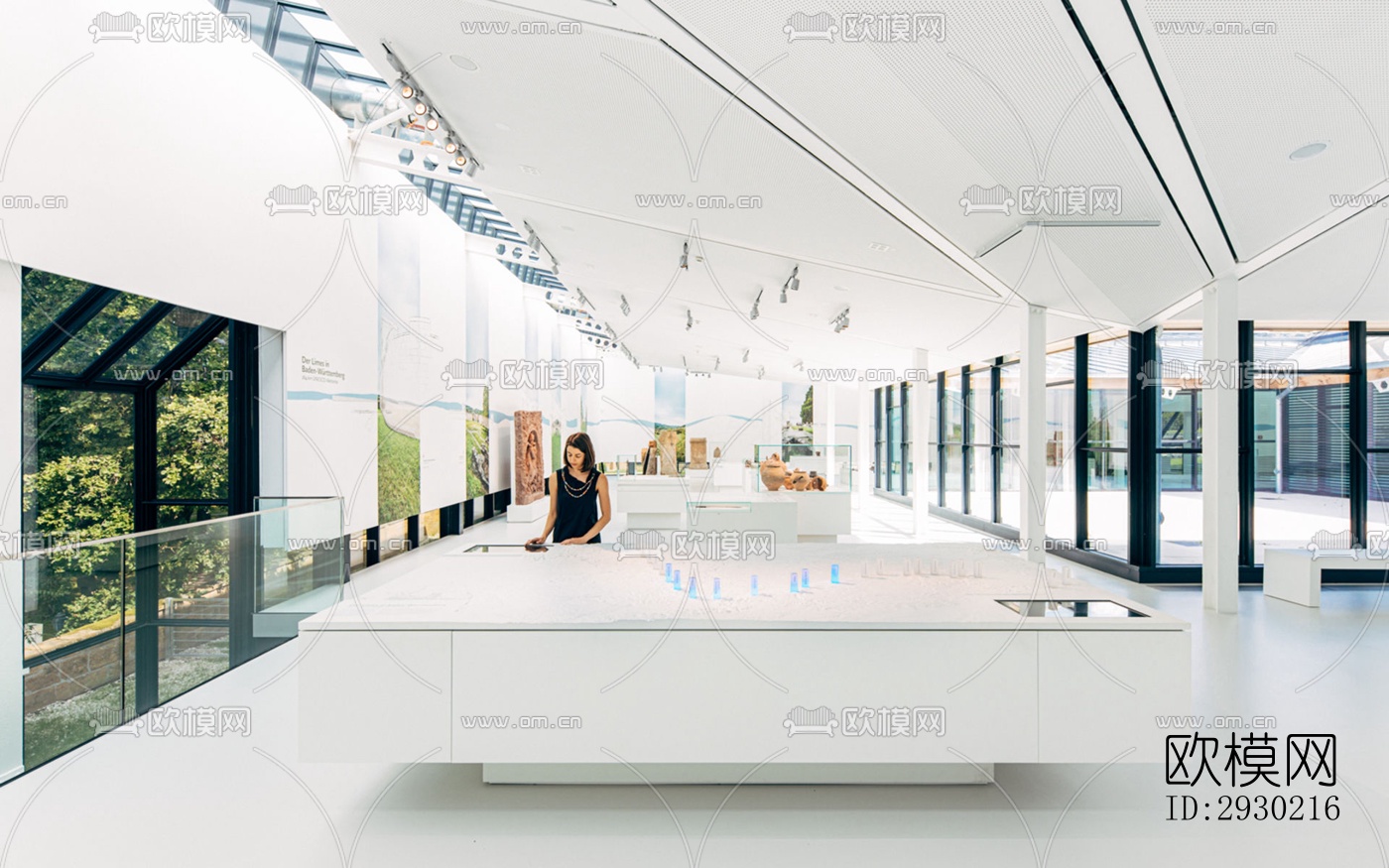 现代展览展厅效果图下载（渲染图4）