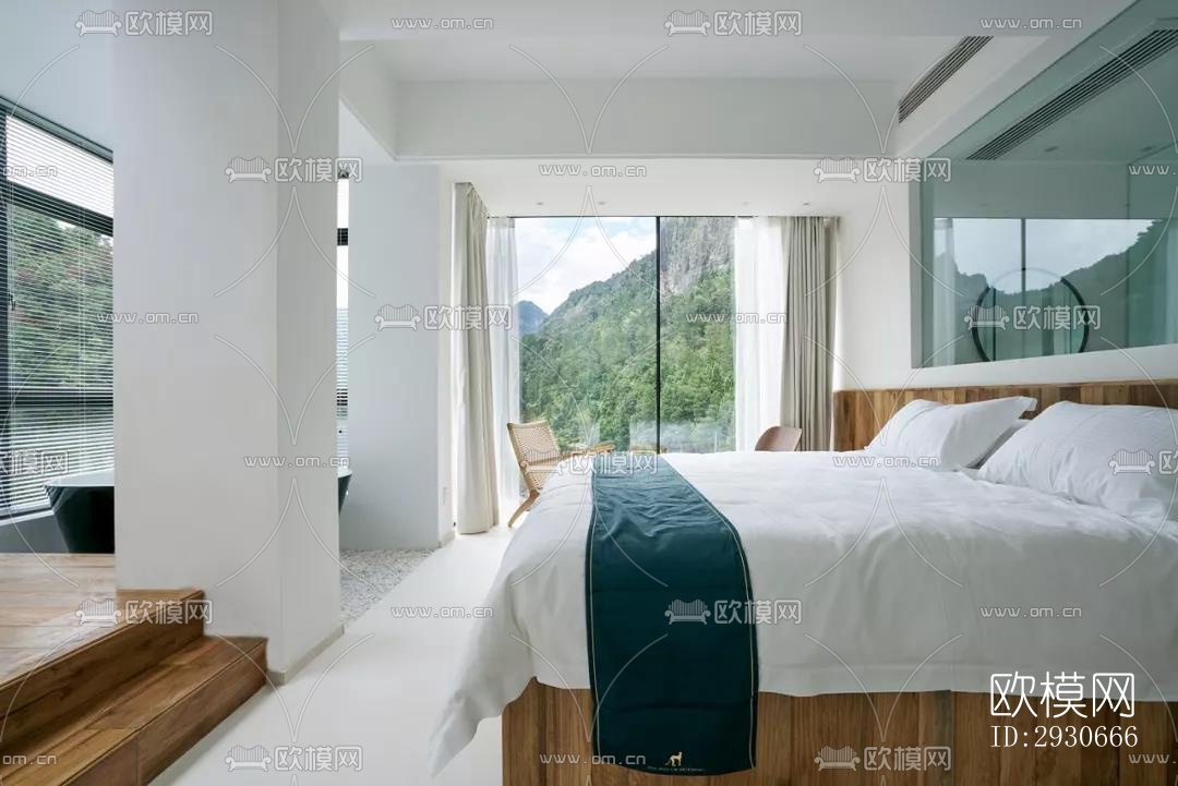 现代酒店民宿效果图下载（渲染图8）