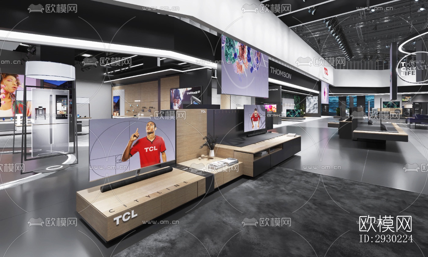 现代展览展厅效果图下载（渲染图14）