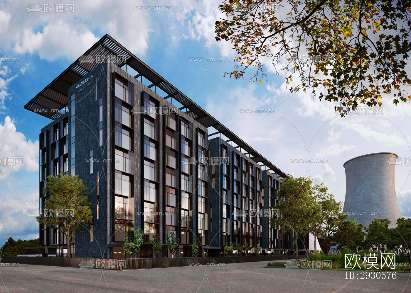 后现代酒店民宿效果图下载（渲染图4）