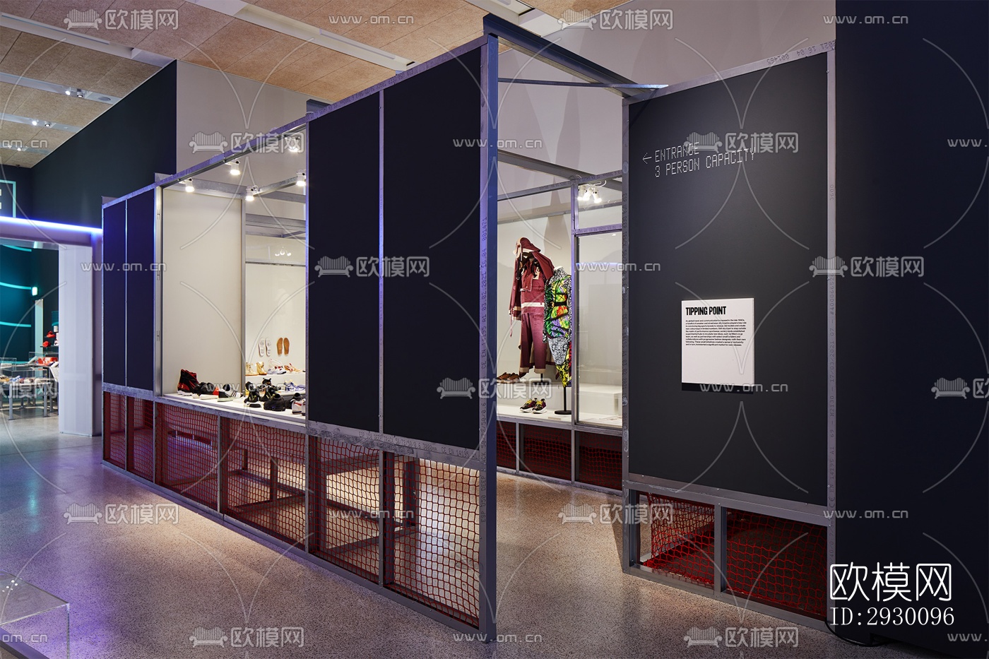 工业风展览展厅效果图下载（渲染图2）